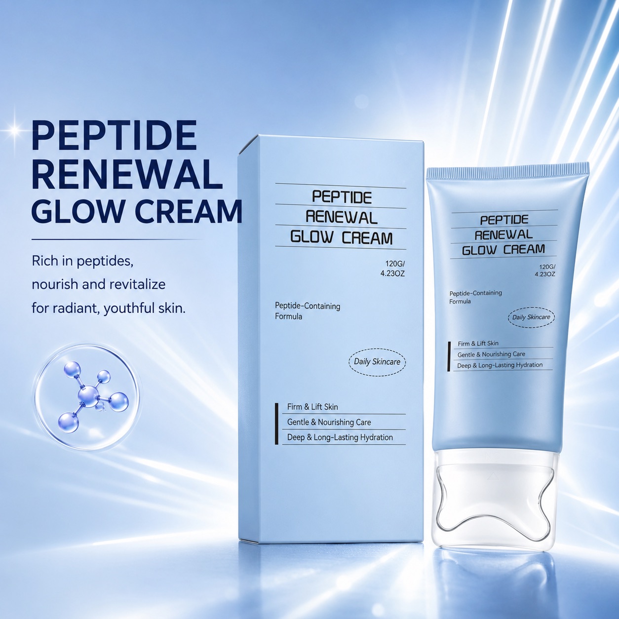 Coenzyme Q10 Cream - Crema Idratante Viso PDRN Peptide Anti-Età